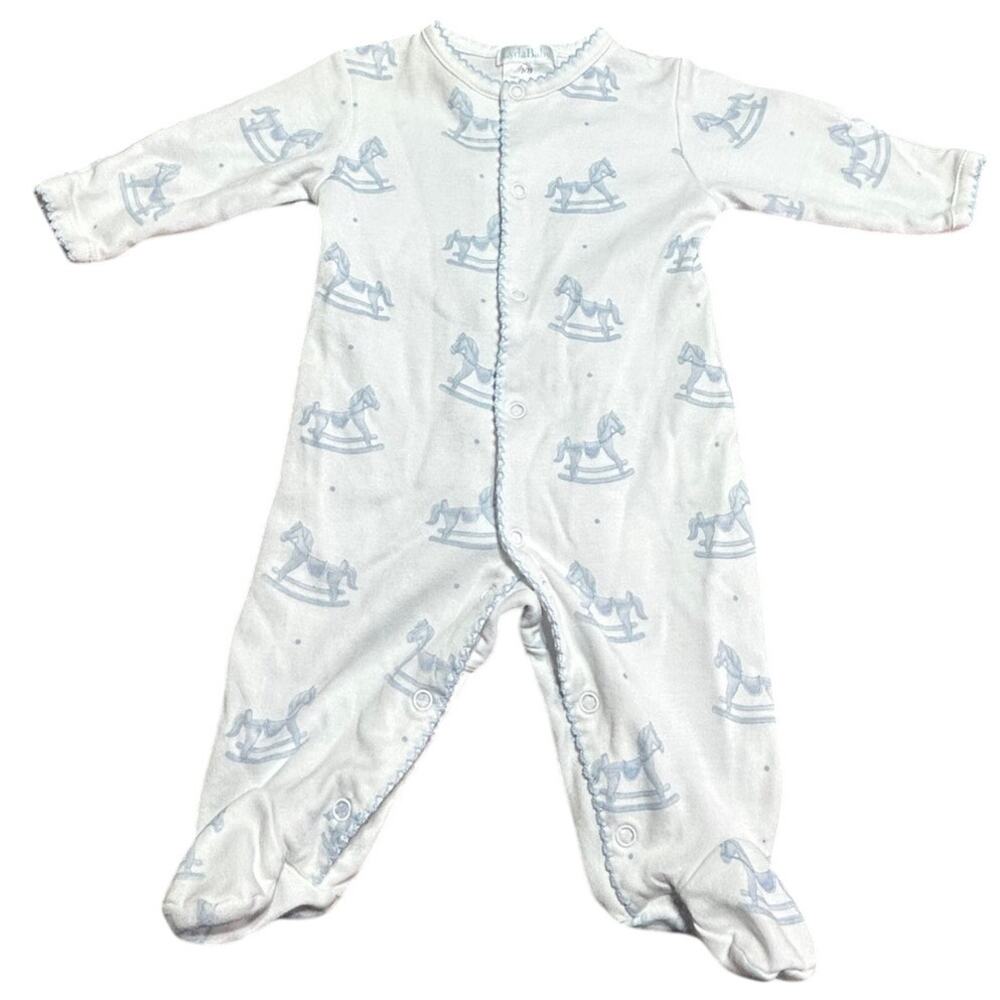 Lyda Baby Wooden Rocking Horse Printed Footie NB